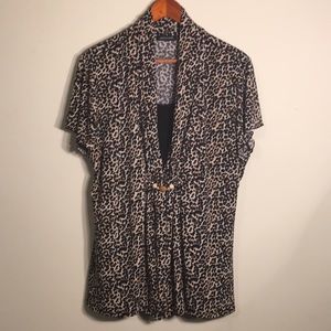 Animal Print top by Notations